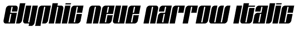 Glyphic Neue Narrow Italic Font