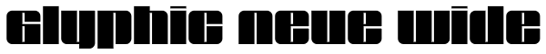 Glyphic Neue Wide Font