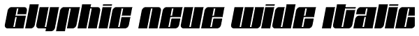 Glyphic Neue Wide Italic Font