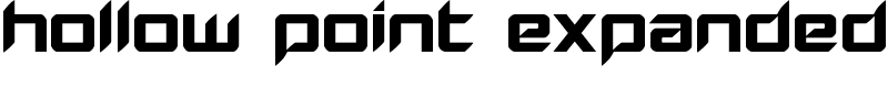 Hollow Point Expanded Font
