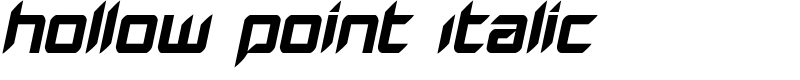 Hollow Point Italic Font