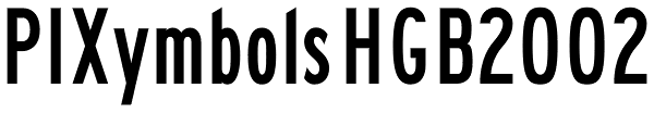PIXymbols HGB2002 Font