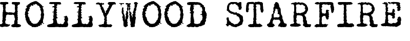 HOLLYWOOD STARFIRE Font