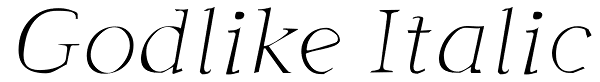 Godlike Italic Font