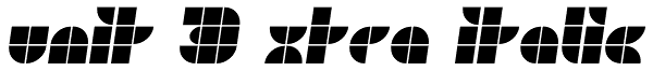 Unit 3 Xtra Italic Font