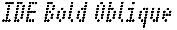 IDE Bold Oblique Font