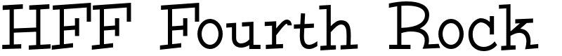 HFF Fourth Rock Font