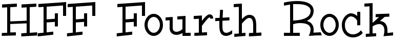 HFF Fourth Rock Font