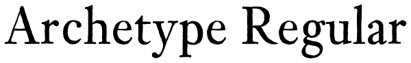 Archetype Regular Font