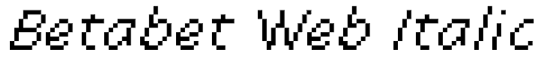 Betabet Web Italic Font