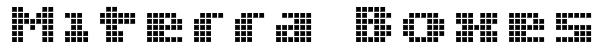 Miterra Boxes Font