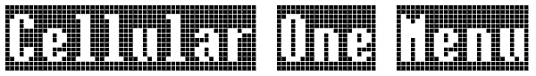 Cellular One Menu Font