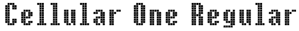 Cellular One Regular Font