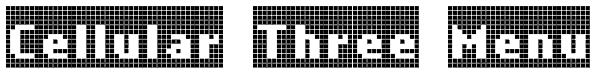 Cellular Three Menu Font