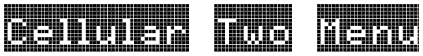 Cellular Two Menu Font