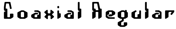 Coaxial Regular Font