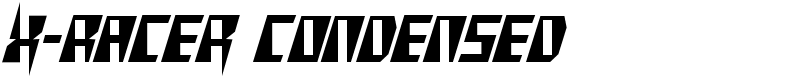 X-Racer Condensed Font