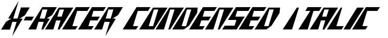 X-Racer Condensed Italic Font