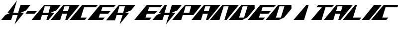 X-Racer Expanded Italic Font
