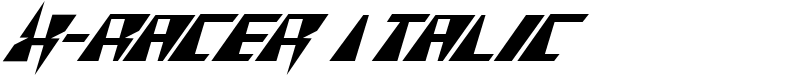 X-Racer Italic Font