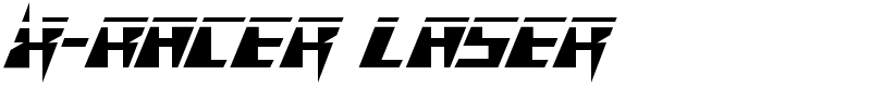 X-Racer Laser Font