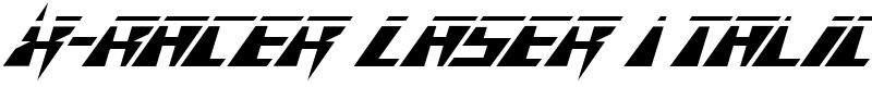 X-Racer Laser Italic Font