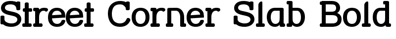 Street Corner Slab Bold Font