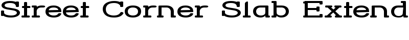 Street Corner Slab Extend Font