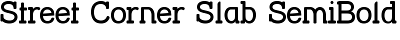 Street Corner Slab SemiBold Font
