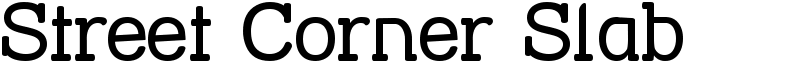 Street Corner Slab Font