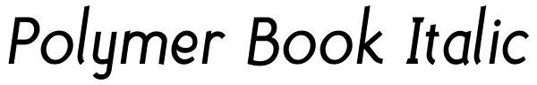Polymer Book Italic Font