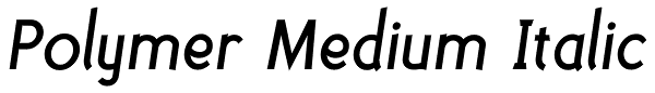 Polymer Medium Italic Font