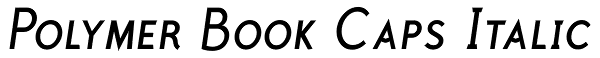 Polymer Book Caps Italic Font