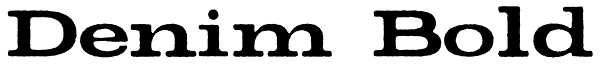 Denim Bold Font