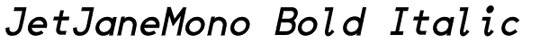 JetJaneMono Bold Italic Font