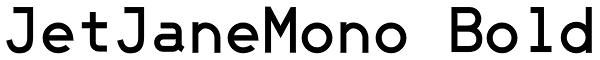 JetJaneMono Bold Font