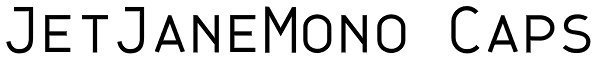 JetJaneMono Caps Font