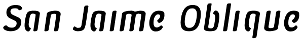 San Jaime Oblique Font