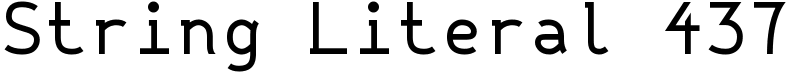 String Literal 437 Font