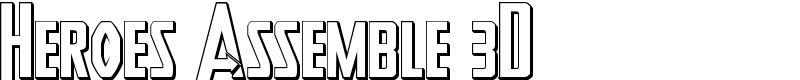 Heroes Assemble 3D Font