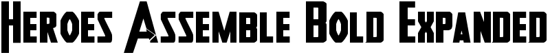 Heroes Assemble Bold Expanded Font