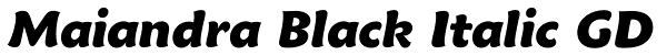 Maiandra Black Italic GD Font