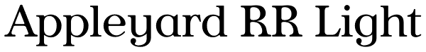 Appleyard RR Light Font