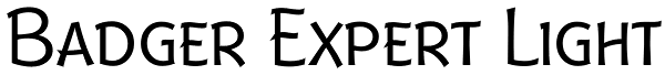 Badger Expert Light Font