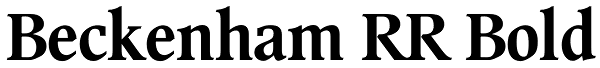 Beckenham RR Bold Font