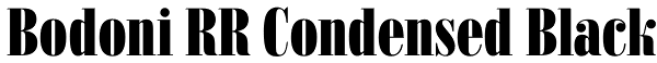 Bodoni RR Condensed Black Font