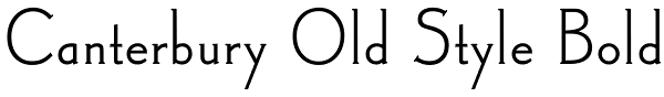 Canterbury Old Style Bold Font