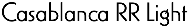 Casablanca RR Light Font