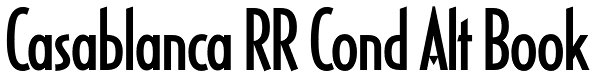 Casablanca RR Cond Alt Book Font