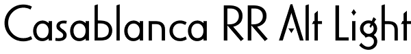Casablanca RR Alt Light Font